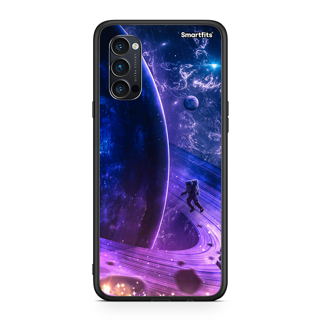 Oppo Reno4 Pro 5G Lost Astronaut θήκη από τη Smartfits με σχέδιο στο πίσω μέρος και μαύρο περίβλημα | Smartphone case with colorful back and black bezels by Smartfits