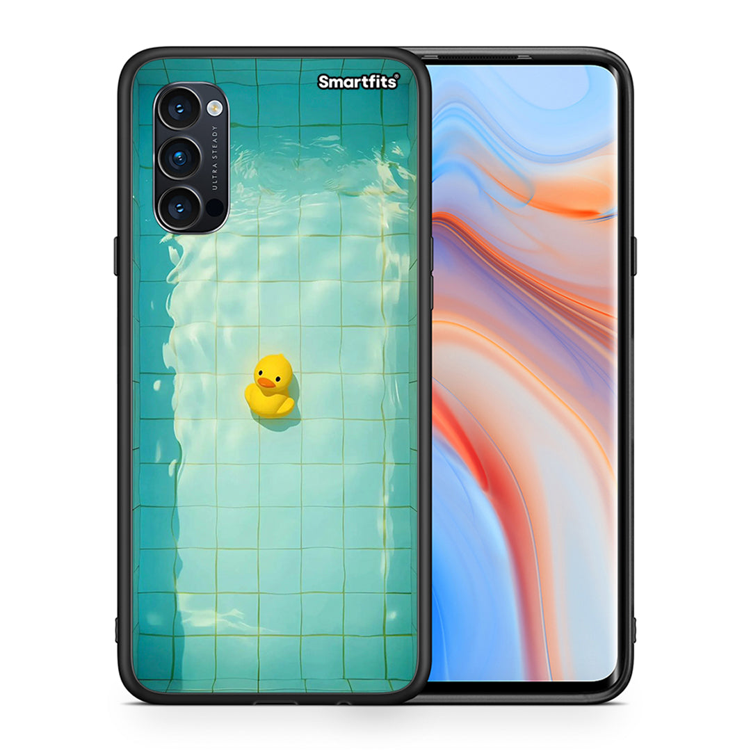 Θήκη Oppo Reno4 Pro 5G Yellow Duck από τη Smartfits με σχέδιο στο πίσω μέρος και μαύρο περίβλημα | Oppo Reno4 Pro 5G Yellow Duck case with colorful back and black bezels