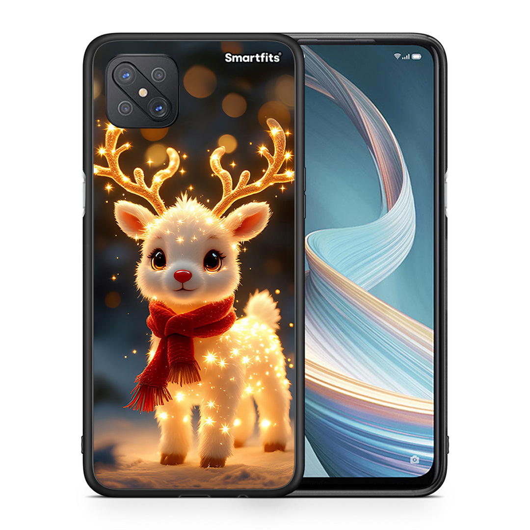 Θήκη Oppo Reno4 Z 5G Christmas Cutie από τη Smartfits με σχέδιο στο πίσω μέρος και μαύρο περίβλημα | Oppo Reno4 Z 5G Christmas Cutie case with colorful back and black bezels