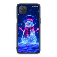 Thumbnail for Oppo Reno4 Z 5G Christmas Neon Snowman θήκη από τη Smartfits με σχέδιο στο πίσω μέρος και μαύρο περίβλημα | Smartphone case with colorful back and black bezels by Smartfits