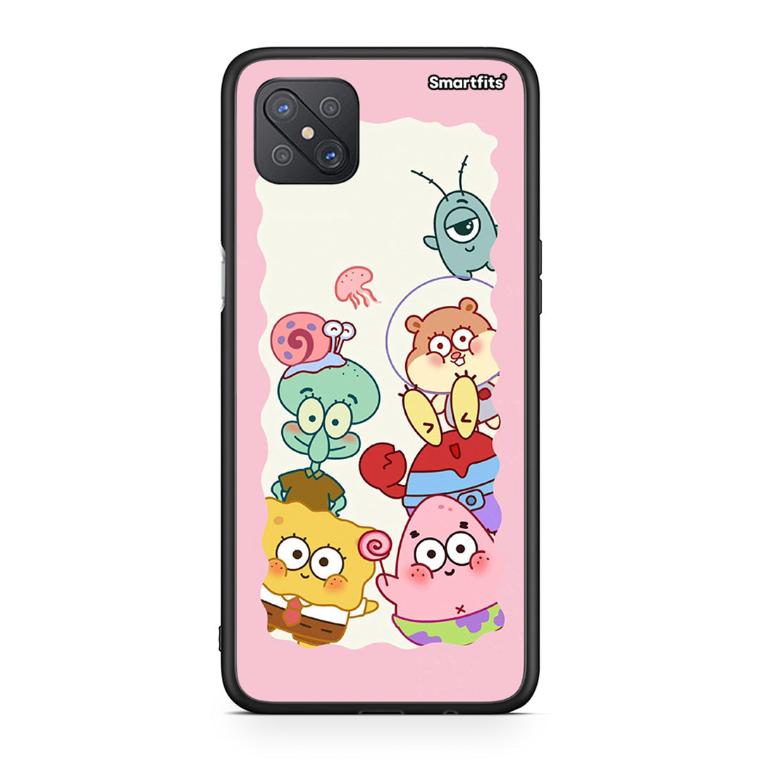 Oppo Reno4 Z 5G Cute Companion θήκη από τη Smartfits με σχέδιο στο πίσω μέρος και μαύρο περίβλημα | Smartphone case with colorful back and black bezels by Smartfits