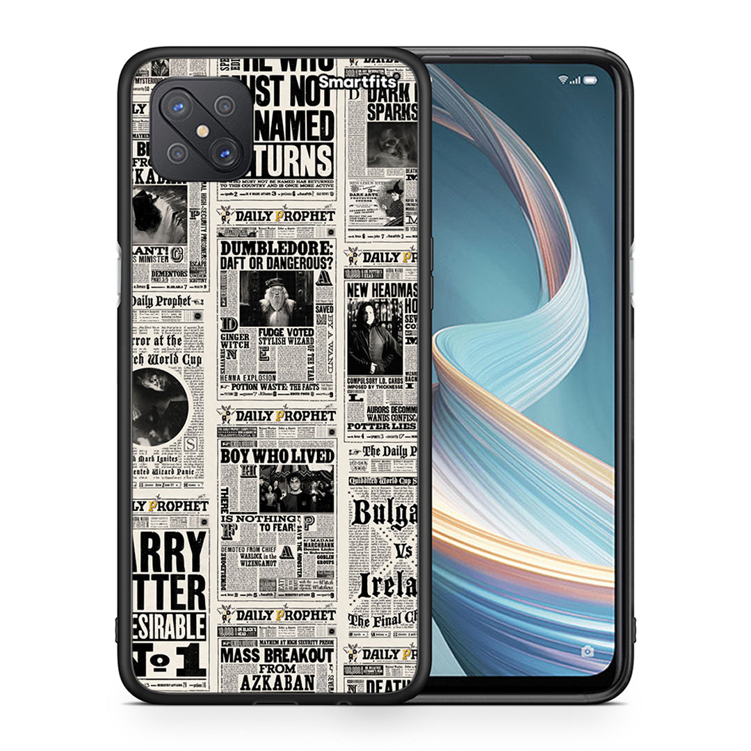 Θήκη Oppo Reno4 Z 5G Harry Paper από τη Smartfits με σχέδιο στο πίσω μέρος και μαύρο περίβλημα | Oppo Reno4 Z 5G Harry Paper case with colorful back and black bezels