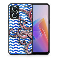 Thumbnail for Θήκη Oppo Reno7 Lite Chevron Devilfish από τη Smartfits με σχέδιο στο πίσω μέρος και μαύρο περίβλημα | Oppo Reno7 Lite Chevron Devilfish Case with Colorful Back and Black Bezels