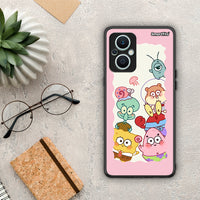 Thumbnail for Θήκη Oppo Reno7 Lite Cute Companion από τη Smartfits με σχέδιο στο πίσω μέρος και μαύρο περίβλημα | Oppo Reno7 Lite Cute Companion Case with Colorful Back and Black Bezels