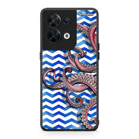 Thumbnail for Θήκη Oppo Reno8 5G Chevron Devilfish από τη Smartfits με σχέδιο στο πίσω μέρος και μαύρο περίβλημα | Oppo Reno8 5G Chevron Devilfish Case with Colorful Back and Black Bezels