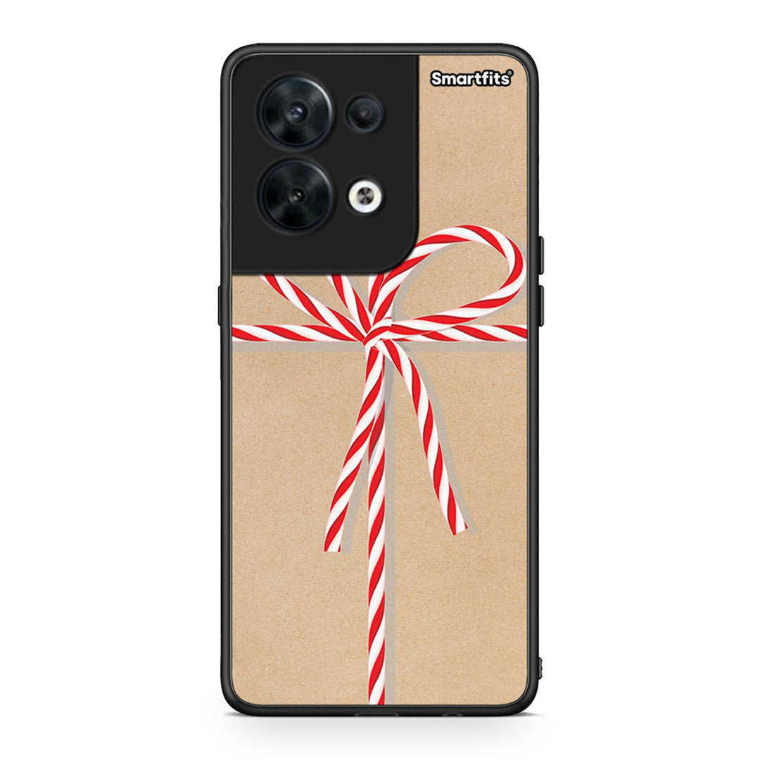 Θήκη Oppo Reno8 5G Christmas Gift από τη Smartfits με σχέδιο στο πίσω μέρος και μαύρο περίβλημα | Oppo Reno8 5G Christmas Gift Case with Colorful Back and Black Bezels