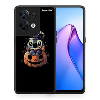 Thumbnail for Θήκη Oppo Reno8 5G Halloween Stitch από τη Smartfits με σχέδιο στο πίσω μέρος και μαύρο περίβλημα | Oppo Reno8 5G Halloween Stitch Case with Colorful Back and Black Bezels