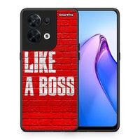 Thumbnail for Θήκη Oppo Reno8 5G Like A Boss από τη Smartfits με σχέδιο στο πίσω μέρος και μαύρο περίβλημα | Oppo Reno8 5G Like A Boss Case with Colorful Back and Black Bezels