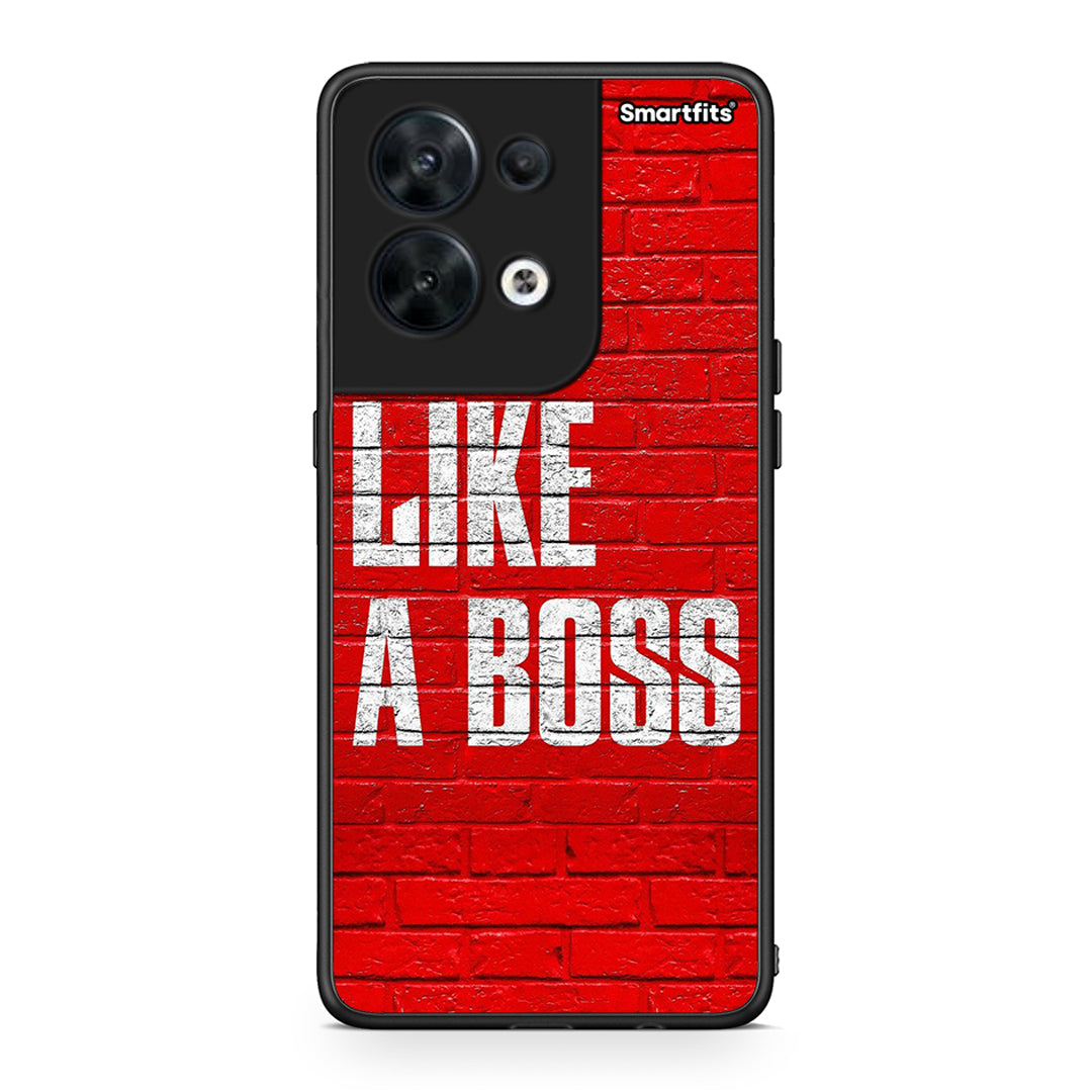 Θήκη Oppo Reno8 5G Like A Boss από τη Smartfits με σχέδιο στο πίσω μέρος και μαύρο περίβλημα | Oppo Reno8 5G Like A Boss Case with Colorful Back and Black Bezels