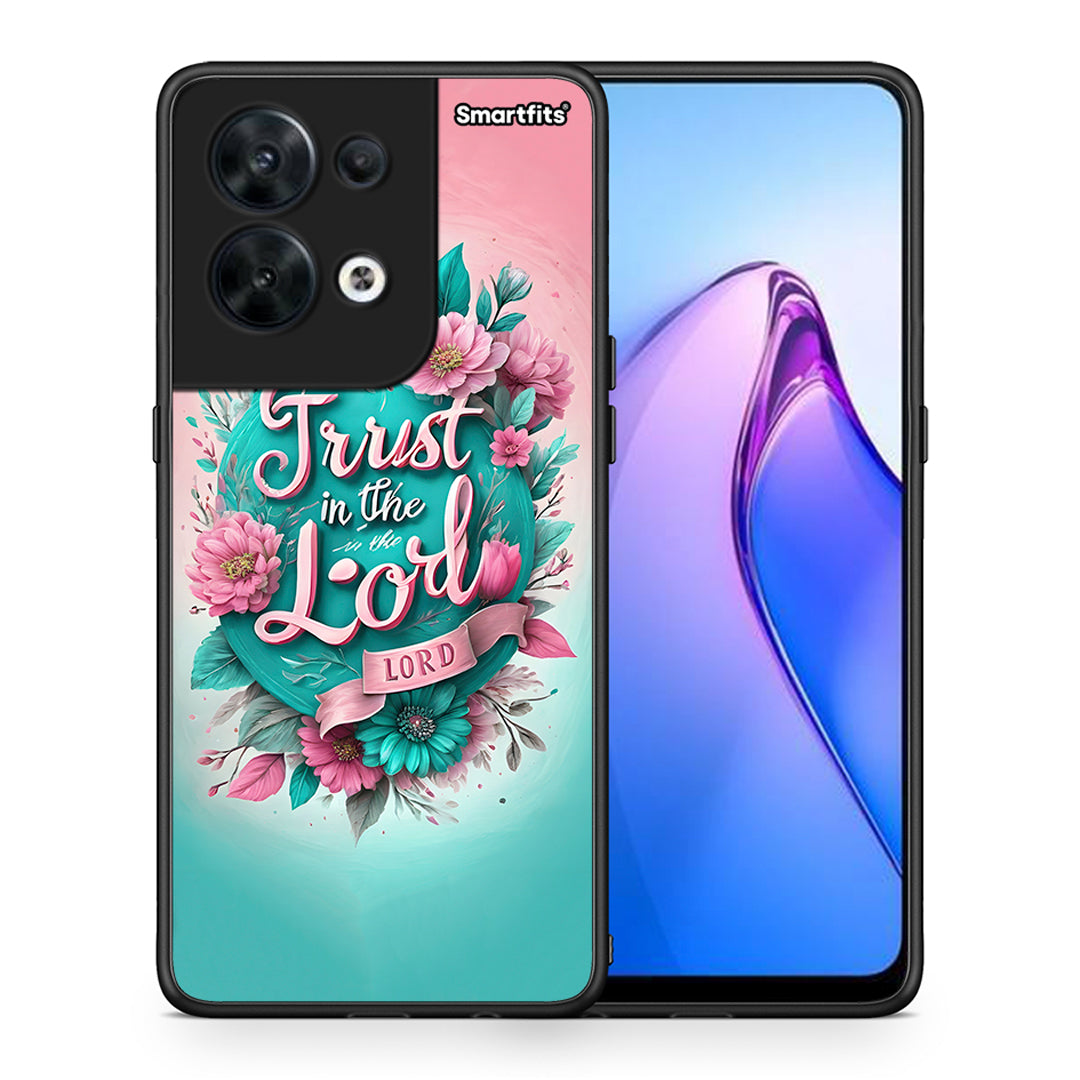 Θήκη Oppo Reno8 5G Lord Trust από τη Smartfits με σχέδιο στο πίσω μέρος και μαύρο περίβλημα | Oppo Reno8 5G Lord Trust Case with Colorful Back and Black Bezels