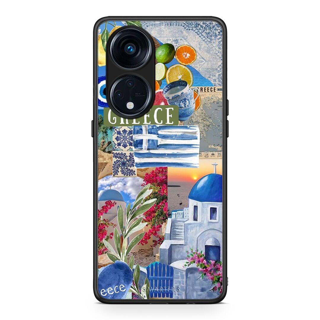 Θήκη Oppo A98 All Greek από τη Smartfits με σχέδιο στο πίσω μέρος και μαύρο περίβλημα | Oppo A98 All Greek Case with Colorful Back and Black Bezels