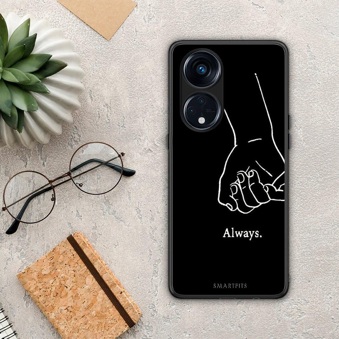 Θήκη Oppo A98 Always & Forever 1 από τη Smartfits με σχέδιο στο πίσω μέρος και μαύρο περίβλημα | Oppo A98 Always & Forever 1 Case with Colorful Back and Black Bezels