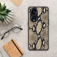 Thumbnail for Θήκη Oppo A98 Animal Fashion Snake από τη Smartfits με σχέδιο στο πίσω μέρος και μαύρο περίβλημα | Oppo A98 Animal Fashion Snake Case with Colorful Back and Black Bezels