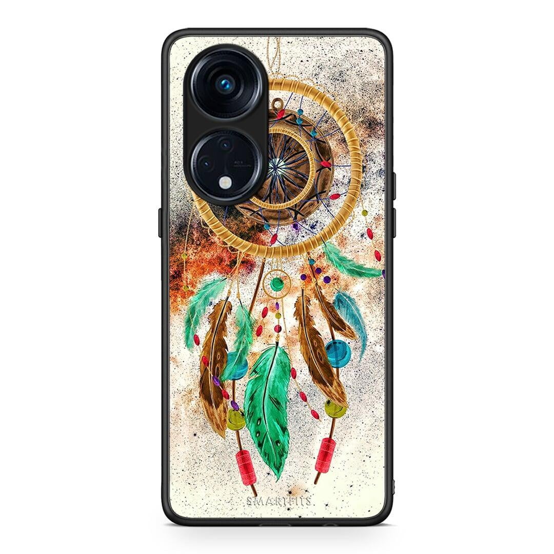 Θήκη Oppo A98 Boho DreamCatcher από τη Smartfits με σχέδιο στο πίσω μέρος και μαύρο περίβλημα | Oppo A98 Boho DreamCatcher Case with Colorful Back and Black Bezels