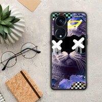 Thumbnail for Θήκη Oppo A98 Cat Collage από τη Smartfits με σχέδιο στο πίσω μέρος και μαύρο περίβλημα | Oppo A98 Cat Collage Case with Colorful Back and Black Bezels