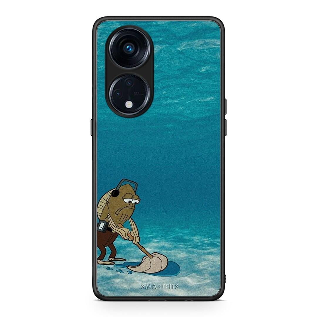 Θήκη Oppo A98 Clean The Ocean από τη Smartfits με σχέδιο στο πίσω μέρος και μαύρο περίβλημα | Oppo A98 Clean The Ocean Case with Colorful Back and Black Bezels