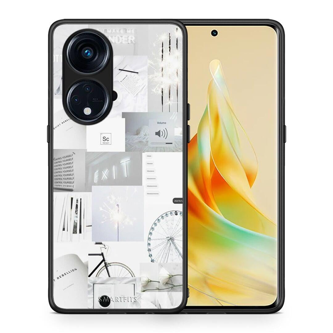 Θήκη Oppo A98 Collage Make Me Wonder από τη Smartfits με σχέδιο στο πίσω μέρος και μαύρο περίβλημα | Oppo A98 Collage Make Me Wonder Case with Colorful Back and Black Bezels