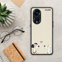 Thumbnail for Θήκη Oppo A98 Dalmatians Love από τη Smartfits με σχέδιο στο πίσω μέρος και μαύρο περίβλημα | Oppo A98 Dalmatians Love Case with Colorful Back and Black Bezels