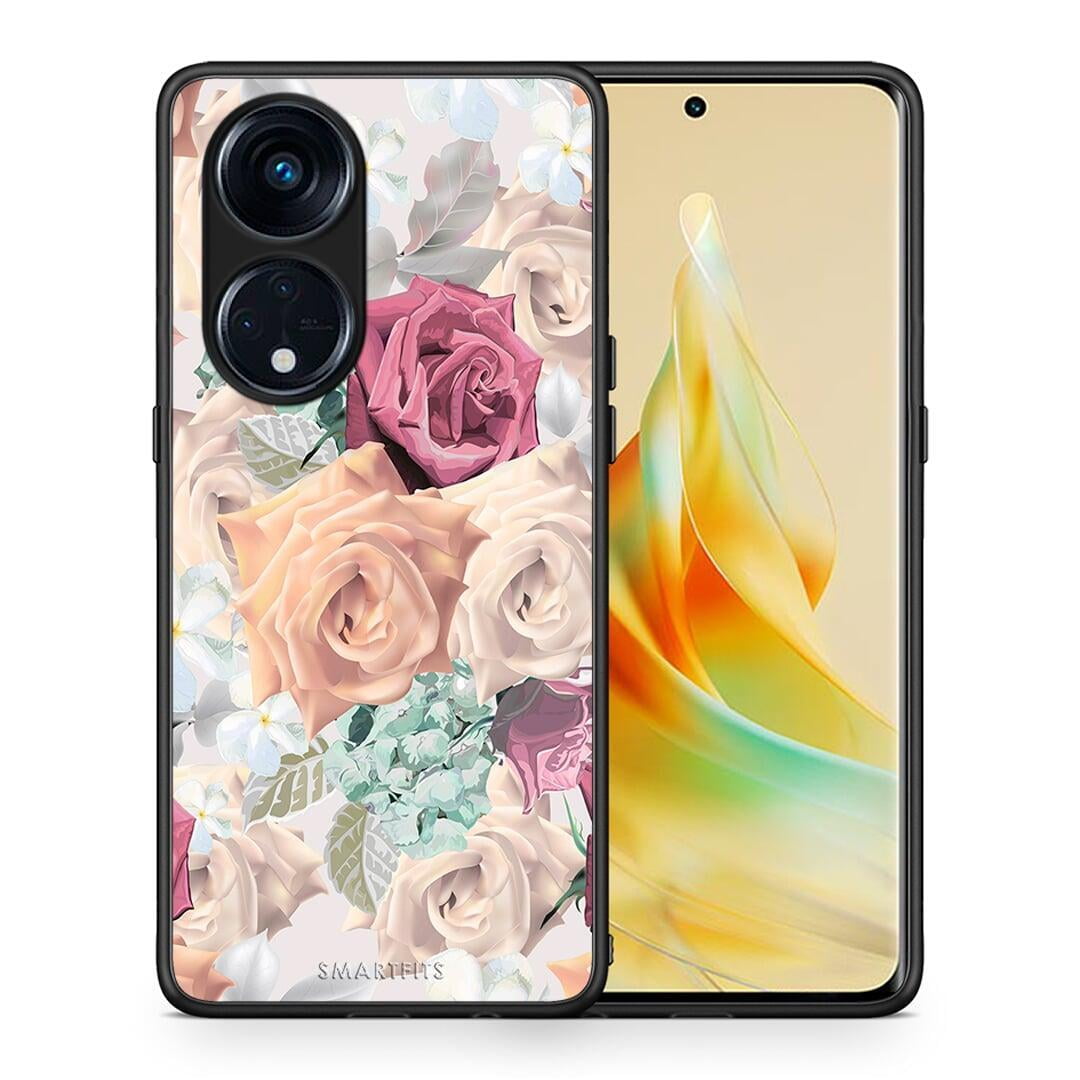 Θήκη Oppo A98 Floral Bouquet από τη Smartfits με σχέδιο στο πίσω μέρος και μαύρο περίβλημα | Oppo A98 Floral Bouquet Case with Colorful Back and Black Bezels