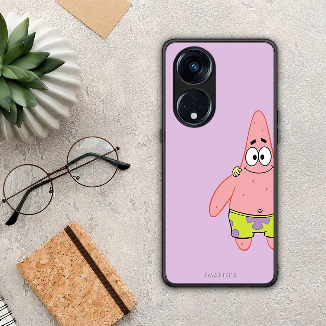 Θήκη Oppo A98 Friends Patrick από τη Smartfits με σχέδιο στο πίσω μέρος και μαύρο περίβλημα | Oppo A98 Friends Patrick Case with Colorful Back and Black Bezels