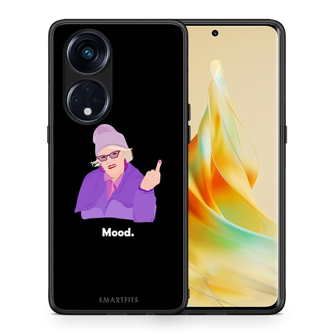 Θήκη Oppo A98 Grandma Mood Black από τη Smartfits με σχέδιο στο πίσω μέρος και μαύρο περίβλημα | Oppo A98 Grandma Mood Black Case with Colorful Back and Black Bezels