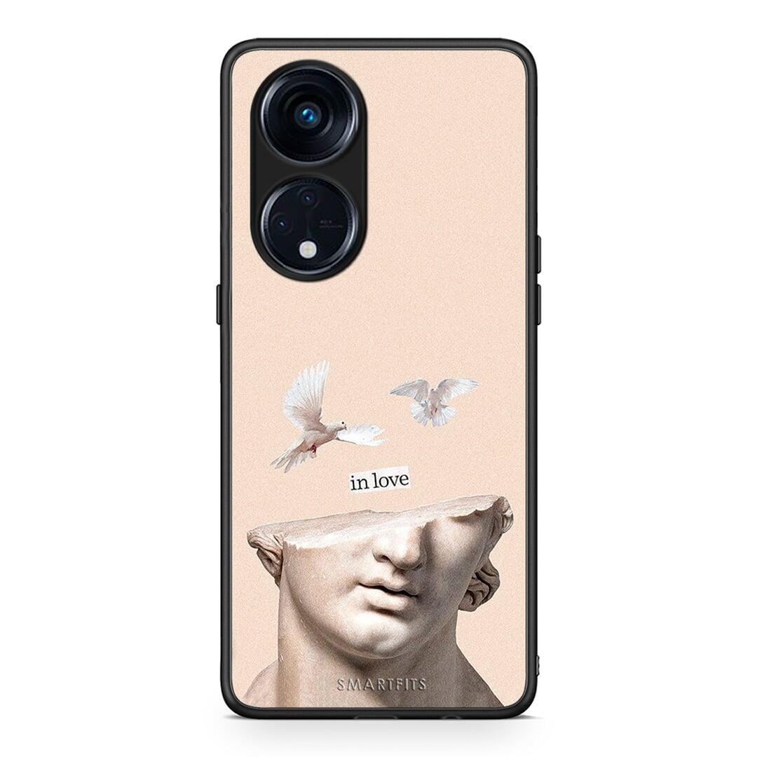 Θήκη Oppo A98 In Love από τη Smartfits με σχέδιο στο πίσω μέρος και μαύρο περίβλημα | Oppo A98 In Love Case with Colorful Back and Black Bezels