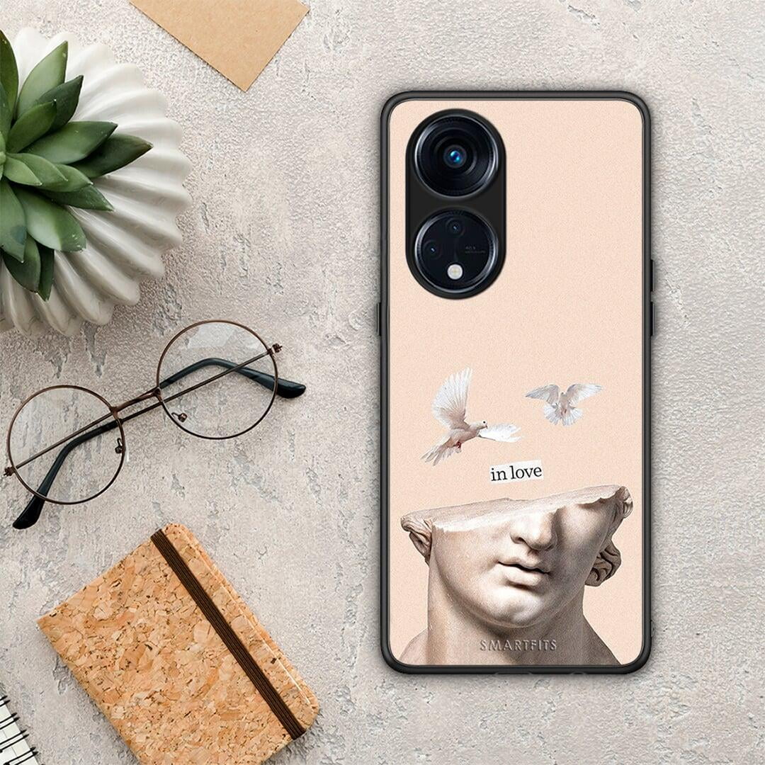 Θήκη Oppo A98 In Love από τη Smartfits με σχέδιο στο πίσω μέρος και μαύρο περίβλημα | Oppo A98 In Love Case with Colorful Back and Black Bezels