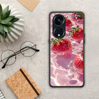 Thumbnail for Θήκη Oppo Reno8T 5G / A98 Juicy Strawberries από τη Smartfits με σχέδιο στο πίσω μέρος και μαύρο περίβλημα | Oppo Reno8T 5G / A98 Juicy Strawberries Case with Colorful Back and Black Bezels