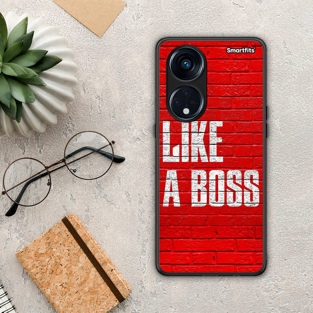 Θήκη Oppo A98 Like A Boss από τη Smartfits με σχέδιο στο πίσω μέρος και μαύρο περίβλημα | Oppo A98 Like A Boss Case with Colorful Back and Black Bezels