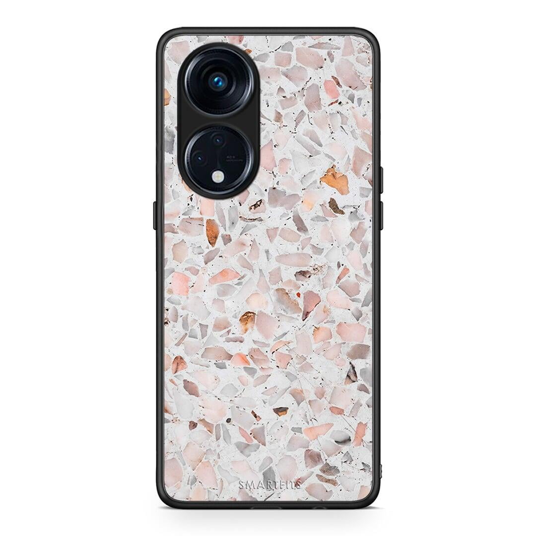 Θήκη Oppo A98 Marble Terrazzo από τη Smartfits με σχέδιο στο πίσω μέρος και μαύρο περίβλημα | Oppo A98 Marble Terrazzo Case with Colorful Back and Black Bezels