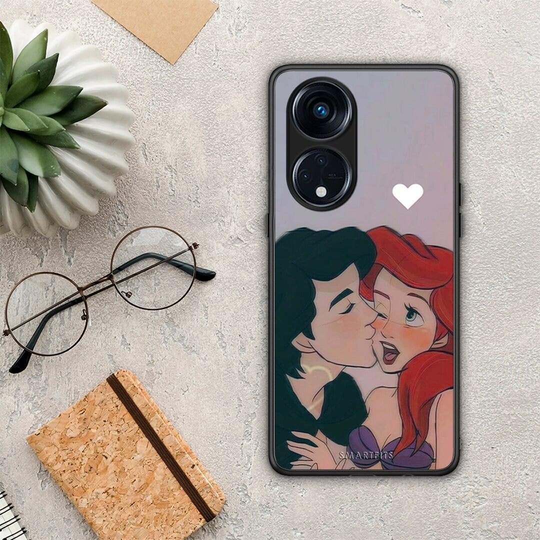 Θήκη Oppo A98 Mermaid Couple από τη Smartfits με σχέδιο στο πίσω μέρος και μαύρο περίβλημα | Oppo A98 Mermaid Couple Case with Colorful Back and Black Bezels