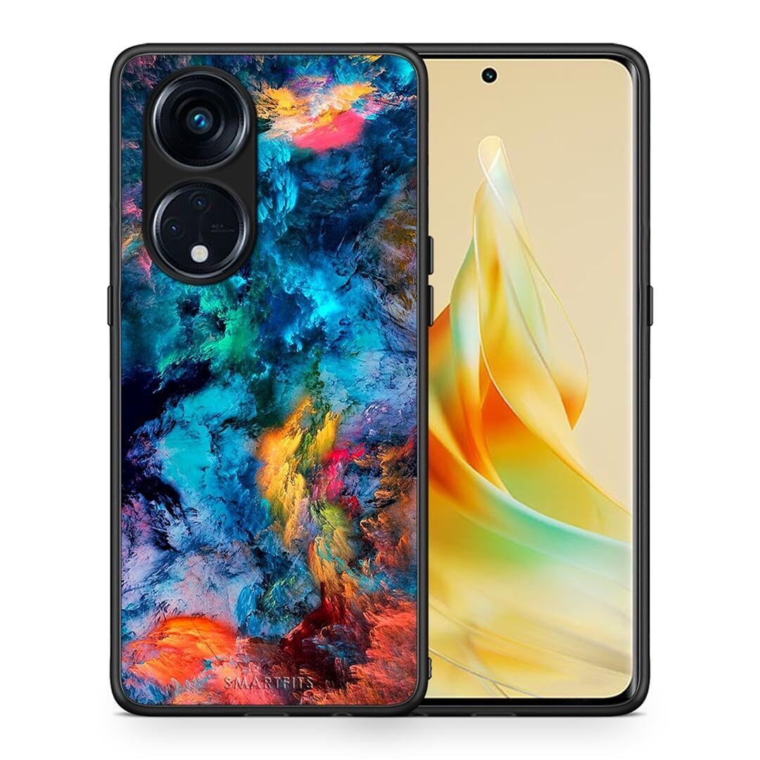 Θήκη Oppo A98 Paint Crayola από τη Smartfits με σχέδιο στο πίσω μέρος και μαύρο περίβλημα | Oppo A98 Paint Crayola Case with Colorful Back and Black Bezels