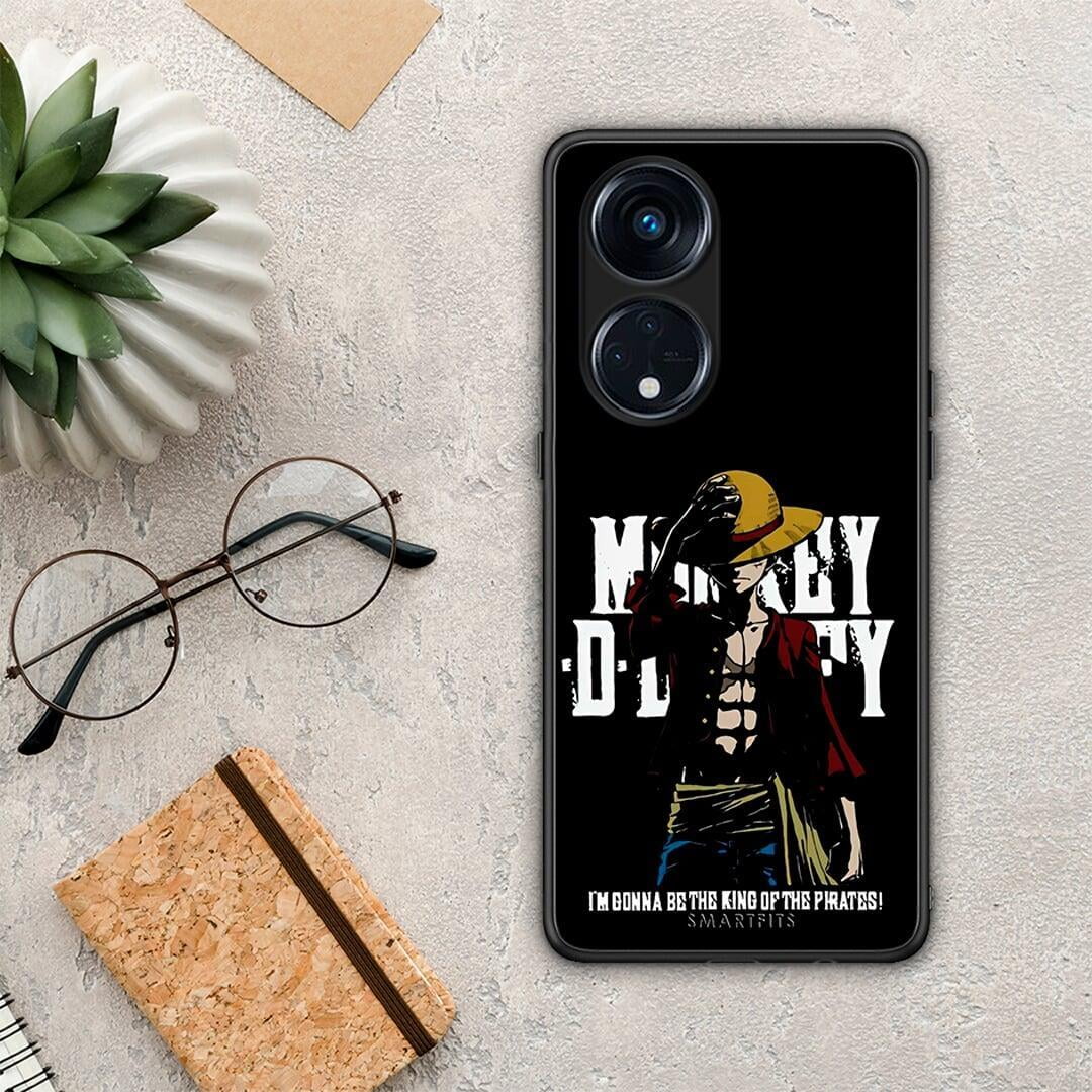 Θήκη Oppo A98 Pirate King από τη Smartfits με σχέδιο στο πίσω μέρος και μαύρο περίβλημα | Oppo A98 Pirate King Case with Colorful Back and Black Bezels