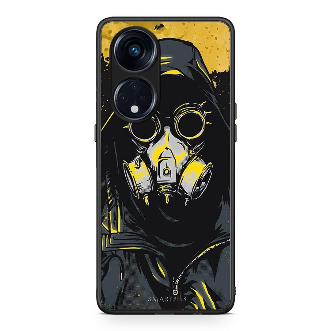 Θήκη Oppo A98 PopArt Mask από τη Smartfits με σχέδιο στο πίσω μέρος και μαύρο περίβλημα | Oppo A98 PopArt Mask Case with Colorful Back and Black Bezels