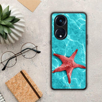 Thumbnail for Θήκη Oppo A98 Red Starfish από τη Smartfits με σχέδιο στο πίσω μέρος και μαύρο περίβλημα | Oppo A98 Red Starfish Case with Colorful Back and Black Bezels