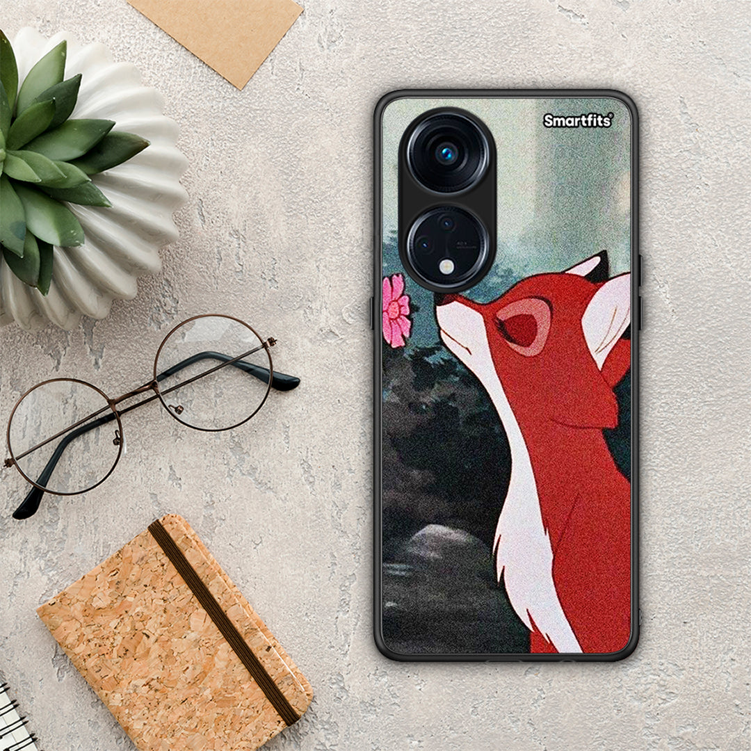 Θήκη Oppo A98 Tod And Vixey Love 2 από τη Smartfits με σχέδιο στο πίσω μέρος και μαύρο περίβλημα | Oppo A98 Tod And Vixey Love 2 Case with Colorful Back and Black Bezels