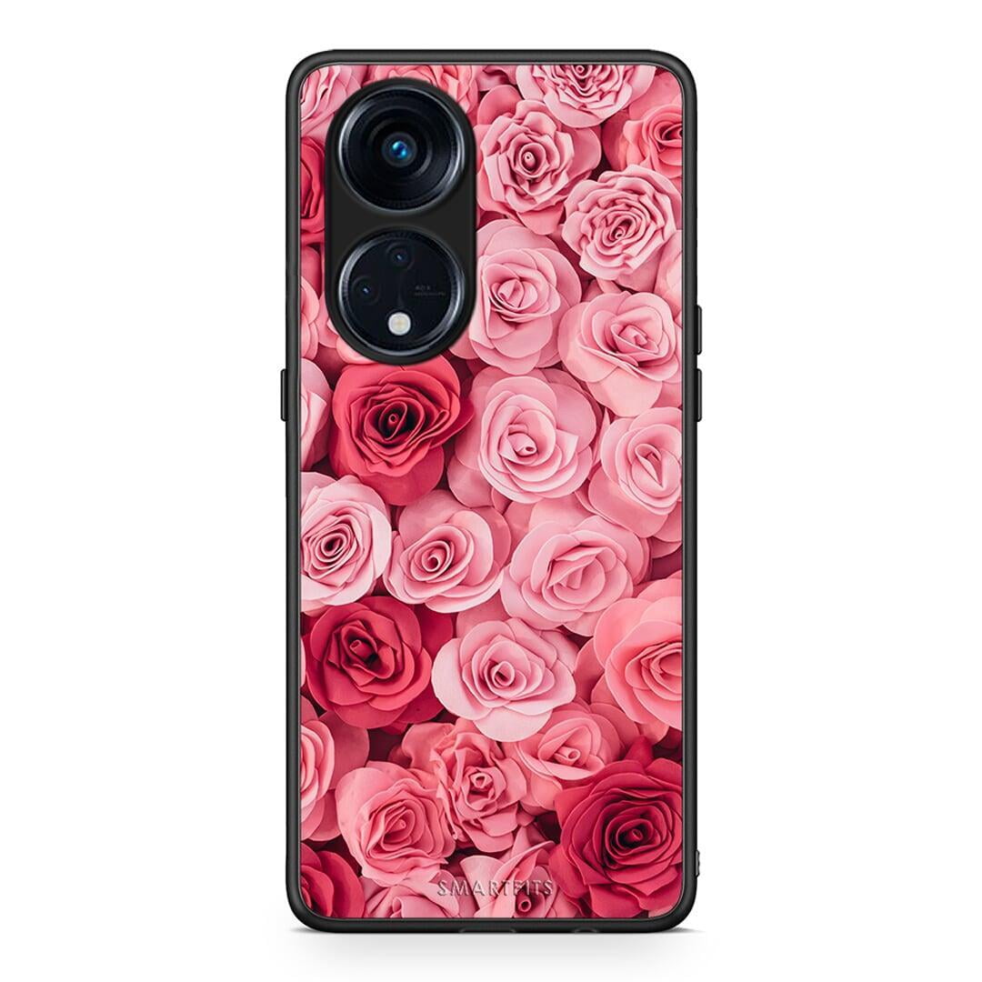 Θήκη Oppo A98 Valentine RoseGarden από τη Smartfits με σχέδιο στο πίσω μέρος και μαύρο περίβλημα | Oppo A98 Valentine RoseGarden Case with Colorful Back and Black Bezels