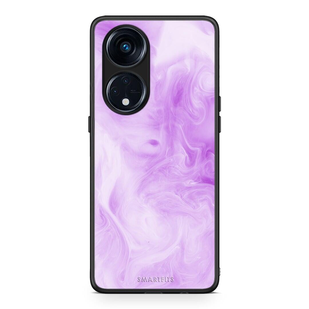 Θήκη Oppo A98 Watercolor Lavender από τη Smartfits με σχέδιο στο πίσω μέρος και μαύρο περίβλημα | Oppo A98 Watercolor Lavender Case with Colorful Back and Black Bezels