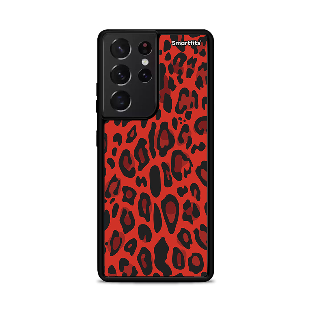 Animal Red Leopard - Samsung Galaxy S21 Ultra case