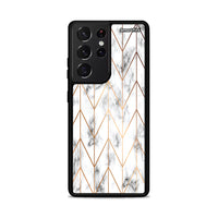 Thumbnail for Marble Gold Geometric - Samsung Galaxy S21 Ultra case