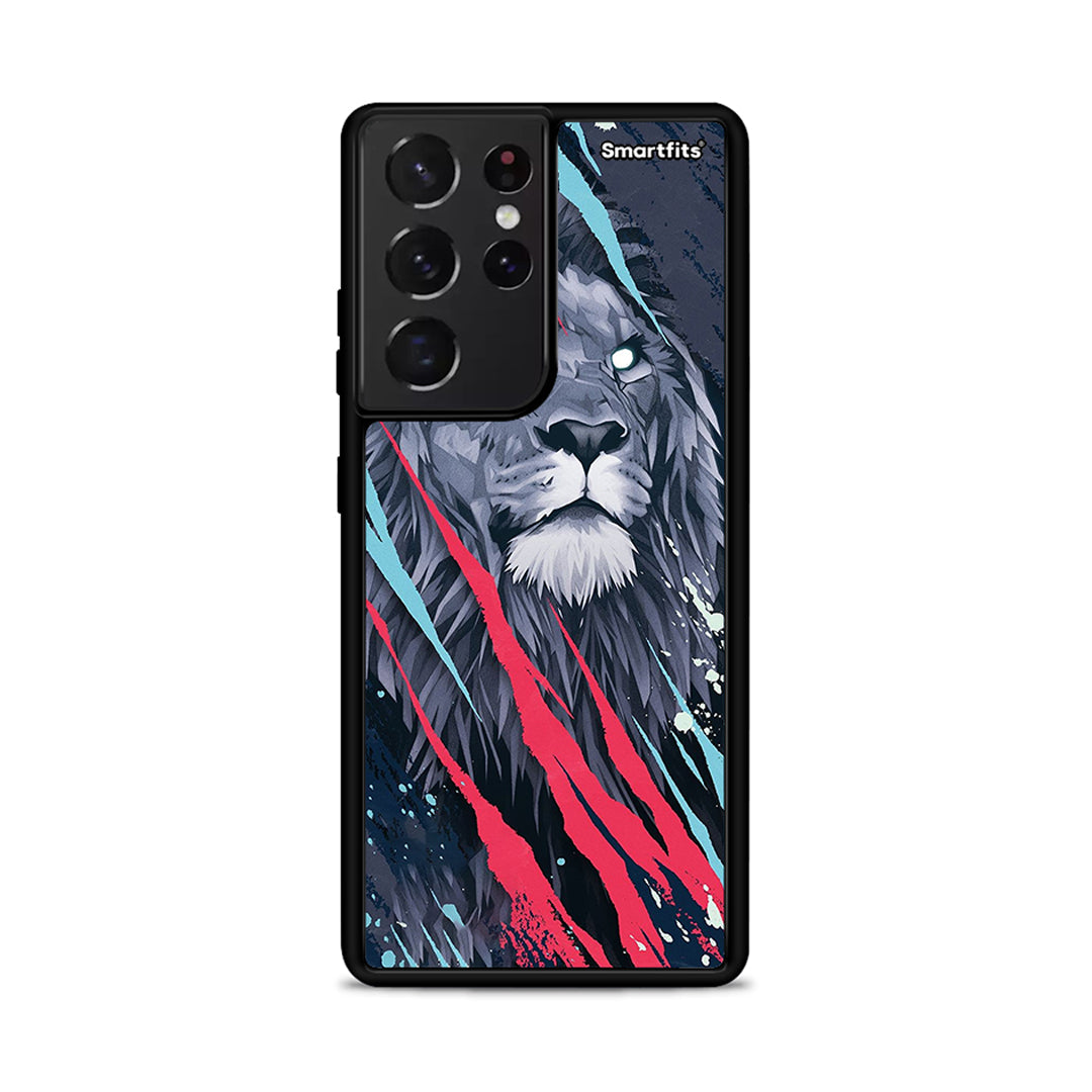 PopArt Lion Designer - Samsung Galaxy S21 Ultra case