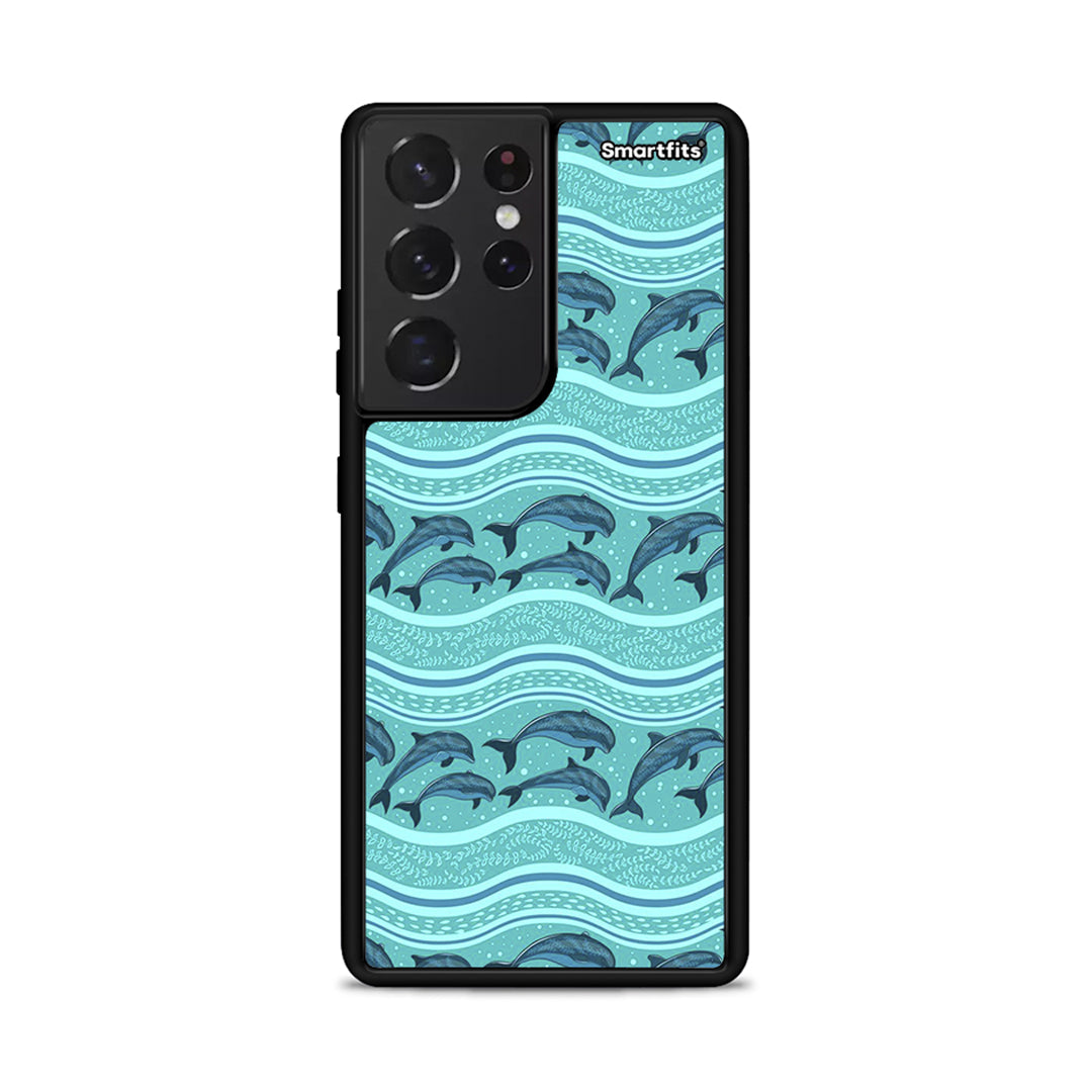 Swimming Dolphins - Samsung Galaxy S21 Ultra Case