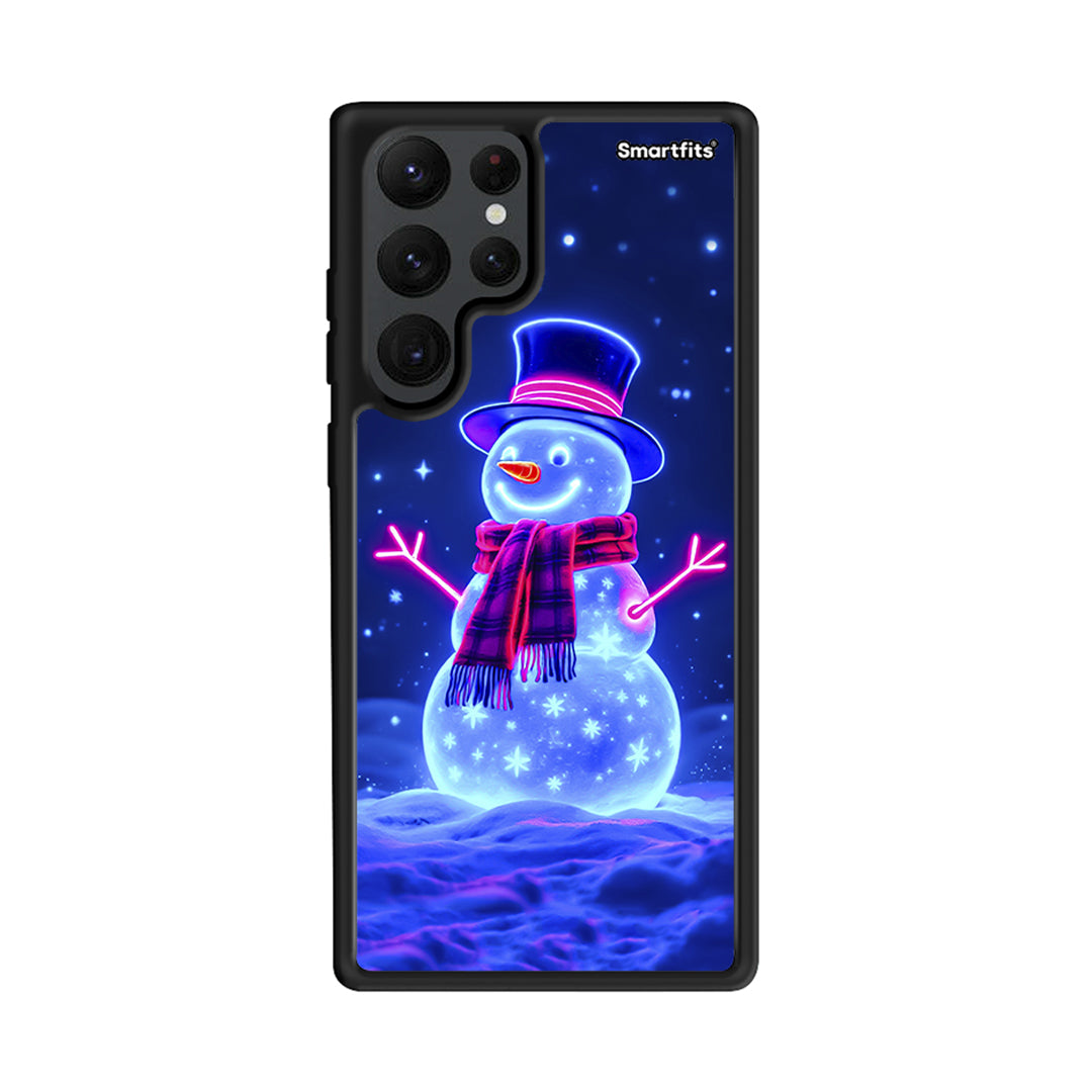 Christmas Neon Snowman - Samsung Galaxy S22 Ultra θήκη