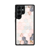 Thumbnail for Marble Hexagon Pink - Samsung Galaxy S22 Ultra Case