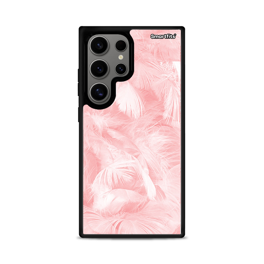 184 Boho Pink Feather - Samsung Galaxy S24 Ultra θήκη