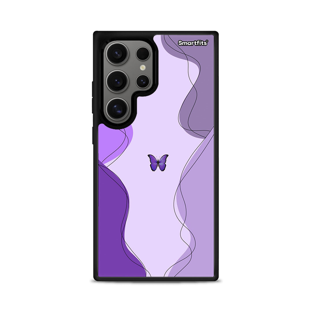 078 Purple Mariposa - Samsung Galaxy S24 Ultra θήκη