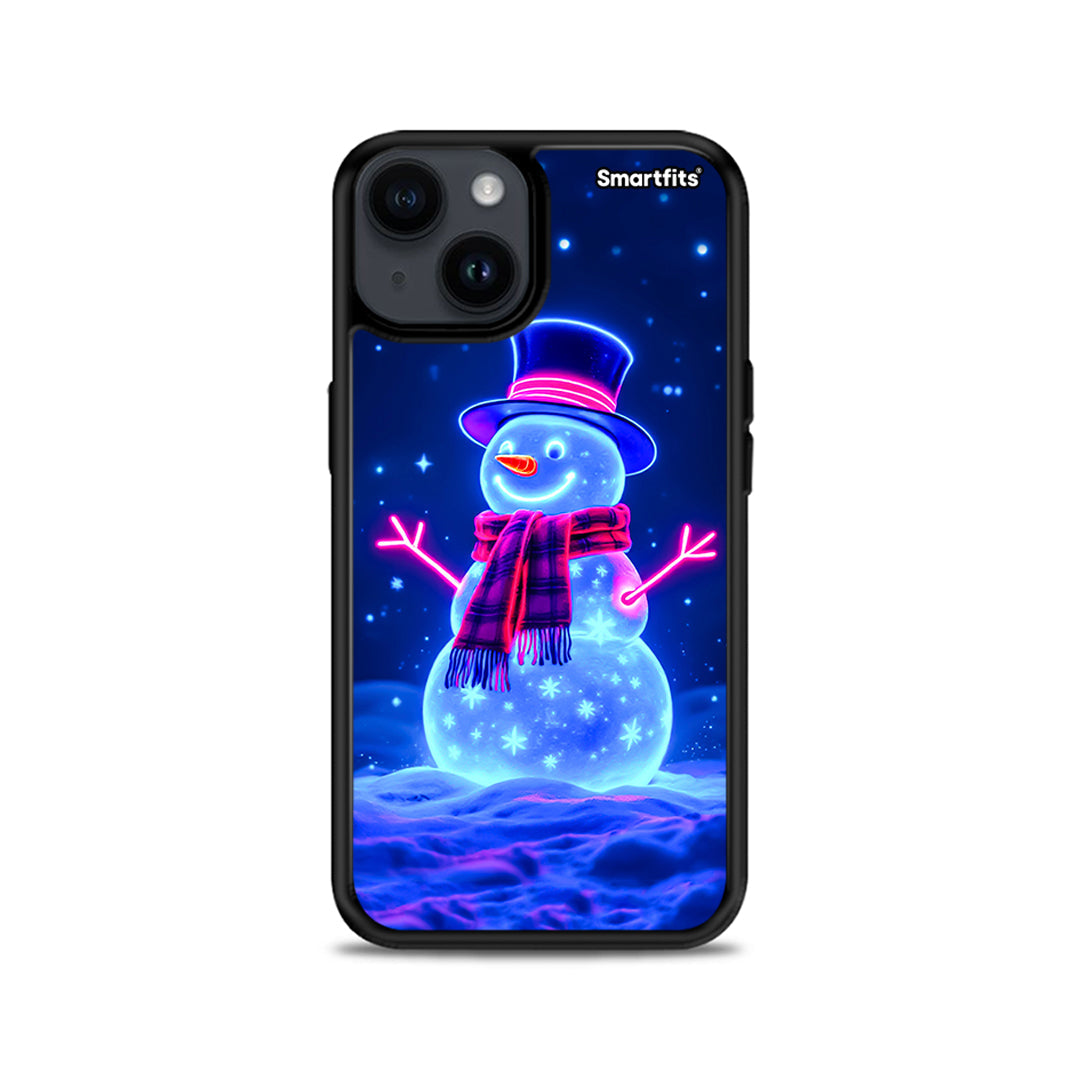 Christmas Neon Snowman - iPhone 14 θήκη