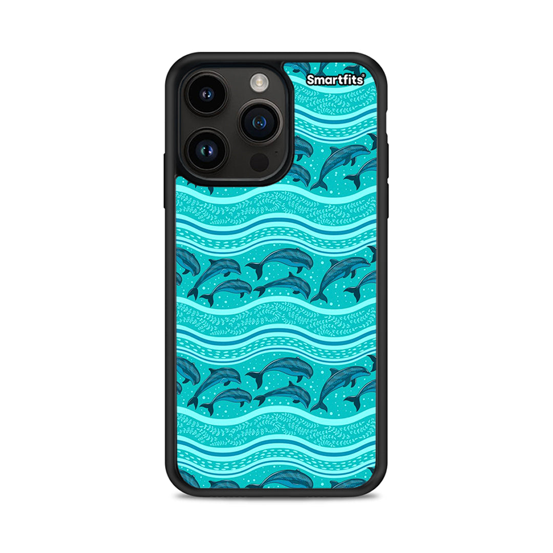 Swimming Dolphins - iPhone 15 Pro max case
