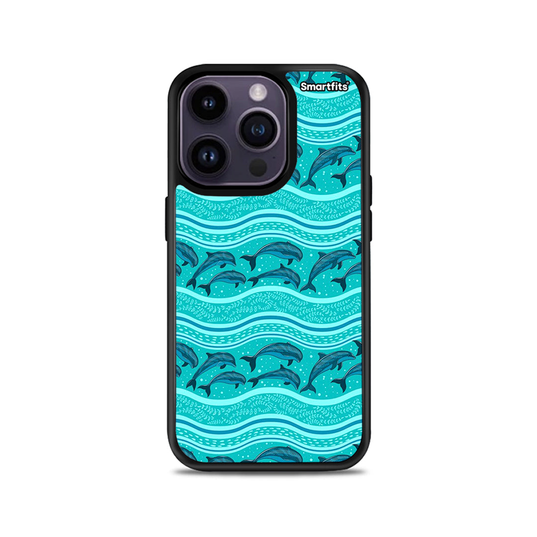 Swimming Dolphins - iPhone 14 Pro case