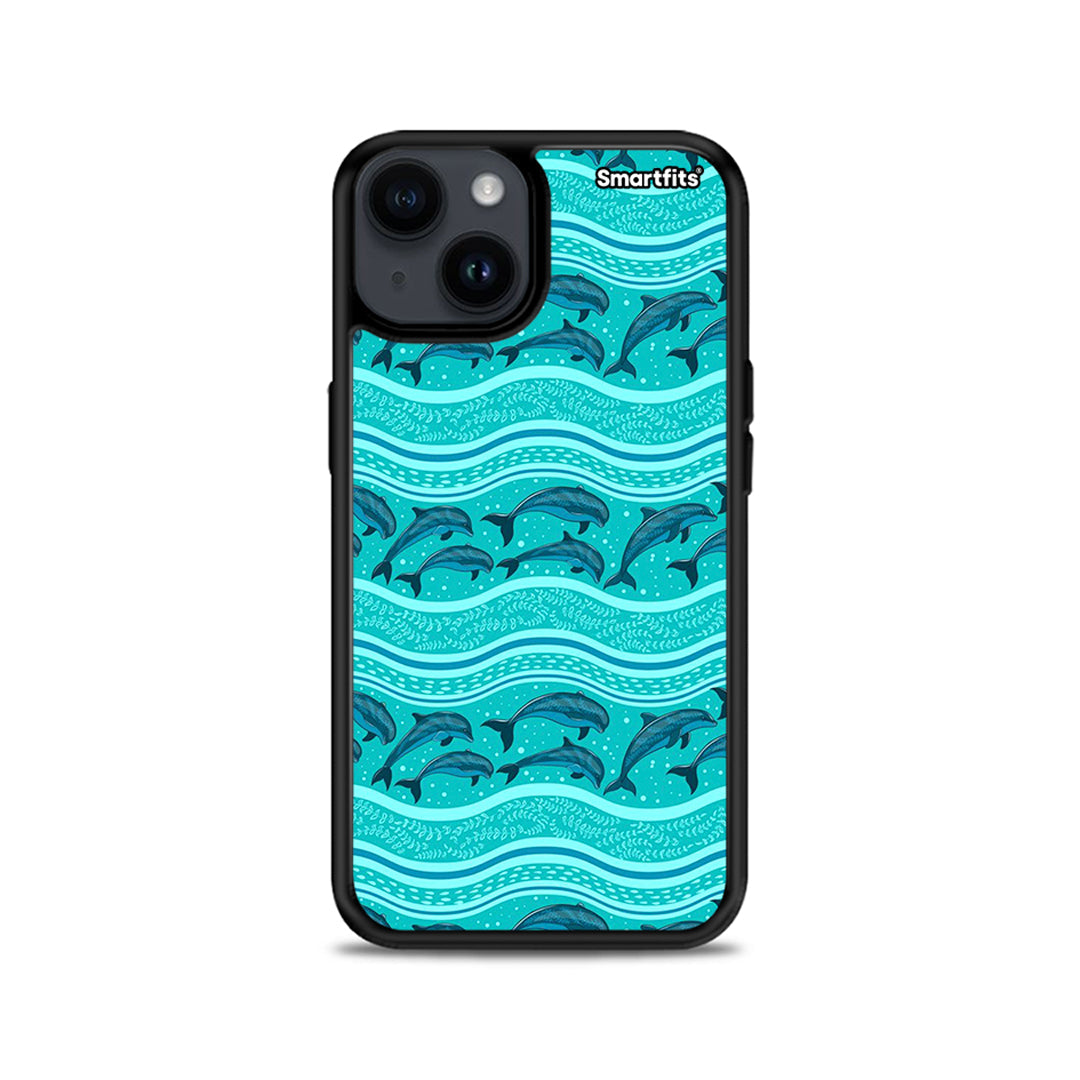 Swimming Dolphins - iPhone 15 Plus case
